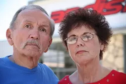 JUSTICE FOR ALL : Pat and Sue Gaughans’ plans for retirement went up in smoke after they say the city forced them to sell their property on El Camino Real, directly across from the Carlton in Atascadero. - PHOTO BY JESSE ACOSTA