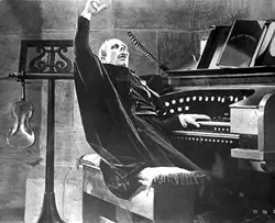 SETTING THE BAR FOR CREEPY : Lon Chaney is the phantom in the 1925 film version of Phantom of the Opera. - PHOTO COURTESY OF SLOIFF