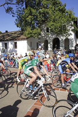 WHEELING IN :  The Amgen Tour of California is rolling through San Luis Obispo again, bringing scores of riders and tons of spectators. This year will also see a tougher stance against performance enhancements. - PHOTO BY STEVE E. MILLER