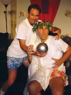 VIVA LA DIVA : Don't miss this show! The next California Cabaret Theatre run won't start until December (A Very Cabaret Christmas opens Dec. 3). Here, Jay Campbell (left) and Erik Stein perform a Julius Caesar scene. - IMAGE COURTESY OF CALIFORNIA CABARET THEATRE
