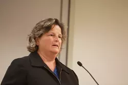 SCHICKER SHOCK : CSD director Lisa Schicker endured criticism from political opponents for voting to help finance the legal defense of the Los Osos 45. - PHOTO BY JESSE ACOSTA