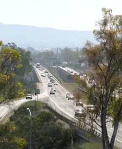 A DRY RIVER RUNS UNDER IT : The California Transportation Commission denied a request to set aside some Proposition 1B funding to widen the Santa Maria River Bridge the main route between San Luis Obispo and Santa Barbara counties. Preparation for bridge construction, however, will continue on schedule, in case funds become available in the future. - FILE PHOTO