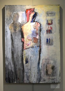 HOLDING THE PURSE STRINGS:  'In His Shadow' by Jewel DeMoss explores the relationship dynamic of a husband or boyfriend holding all of the financial power. - PHOTO COURTESY OF PASO ROBLES ART ASSOCIATION