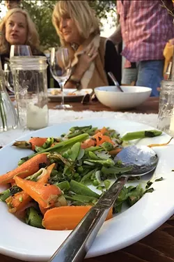 NATURE’S CANDY: Spring carrots and beans make for a lush side dish. - PHOTO BY HAYLEY THOMAS