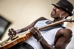 DEEP BLUES : Dennis Jones plays April 9, for the next SLO Blues Society concert at the SLO Vets Hall. - PHOTO COURTESY OF DENNIS JONES