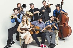 AMERICANA MEDICINE SHOW :  The hootin&rsquo;, hollerin&rsquo;, foot-stompingly fun Dustbowl Revival is one of more than 30 acts at this year&rsquo;s Live Oak Music Festival running June 17 through 19, at Camp Live Oak. - PHOTO COURTESY OF DUSTBOWL REVIVAL