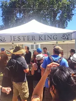 FAR AND WIDE: The festival featured more than 50 brewers, including the Texas-based Jester King, which uses wild yeast in its beer-brewing process. - PHOTO BY CHRIS MCGUINNESS