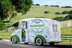 WE ALL SCREAM FOR ICE CREAM : This mock-up depicts what the Harmony Valley Creamery ice cream trucks will look like as they roll around town, bringing creamy yumminess to SLO County. - IMAGE COURTESY OF HARMONY VALLEY CREAMERY