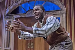 DARK SECRETS: Simon (Derrick Lee Weeden, not pictured) and John (Antwon D. Mason Jr., pictured) grapple with survival as the Civil War ends and emancipation sets them free in 'The Whipping Man.' - PHOTOS COURTESY OF LUIS ESCOBAR/REFLECTIONS PHOTOGRAPHY STUDIO