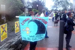 KEEPING IT LOCAL: Organizations like the SLO Progressives hope to channel renewed interest in activism into local causes, like opposing offshore oil drilling on the Central Coast. - PHOTO BY CHRIS MCGUINNESS