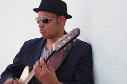 MAGIC MAN:  Blind one-man-band Raul Mid&oacute;n will bring his amazing musicianship and incredible voice to SLO Brew on Sept. 3 as well as KCBX for an on-air performance and interview. - PHOTO COURTESY OF RAUL MID&Oacute;N