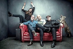 LUCKY US :  The Pixies&mdash;(left to right: Paz Lenchantin, David Lovering, Joey Santiato, and Black Francis) play the Fremont Theater on Oct. 27, one of four West Coast warm-up dates before their European and UK tour. - PHOTO BY TRAVIS SHINN