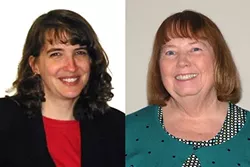 SHOW ME THE STATS: Cal Poly professor Beth Chance (left) and retired Cal Poly professor Roxy Peck worked on a program with the U.S. Census Bureau called Statistics in Schools to give students a real world understanding of math. - PHOTOS COURTESY OF BETH CHANCE AND ROXY PECK