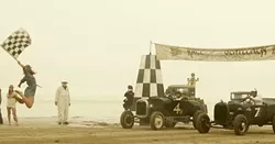 READY, STEADY, GO!: On Oct. 15, dozens of pre-World War II hot-rodded cars and motorcycles convene on Grover Beach for The Race of Gentlemen, braving rain and high tides to compete. - PHOTO BY GLEN STARKEY