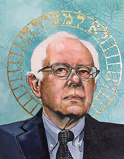 THE SAINTS ARE COMING:  Rather than focus on the negative this election season, Lena Rushing decided to saint her heroes Bernie Sanders, Jane Goodall, and Neil deGrasse Tyson. - IMAGE COURTESY OF LENA RUSHING
