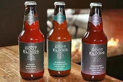 SODAS WITH SPIRIT: Take your pick: Root Elixirs’ ginger, strawberry lavender, or jalapeño grapefruit—then add spirits and ice for an easy cocktail that’s all craft, no compromises. - PHOTO BY HAYLEY THOMAS CAIN