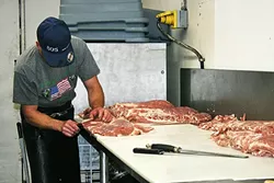 BOMB BACON : Want to experience really, really good bacon? Head over to Arroyo Grande Meat Co., where every slice is hand-trimmed for quality. - PHOTO BY HAYLEY THOMAS CAIN