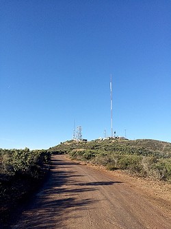 RADIO FOR YOU:  The towers looming from Tassajara Peak bring residents what they need, and you can trek up there and back from the road if you feel like adding another 0.4 miles to your hike. - PHOTO BY CAMILLIA LANHAM