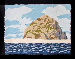 THE ROCK: Pieces like 'Morro Rock,' can take paper cutting-artist Ryan Carroll anywhere from 10 to 50 hours to complete. - IMAGE COURTESY OF GALLERY AT MARINA SQUARE