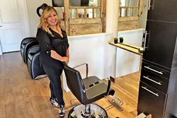 FASHION FORWARD: Leila Vea Lewis arrived from the ultra-chic world of hair fashion in New York City to start LVL Salon in Nipomo. - PHOTO BY DAVID MINSKY
