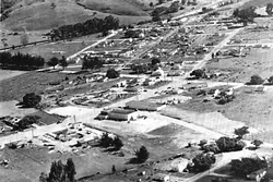 1947: An aerial shot of the site of the Sunset Drive-In. SLO’s drive-in opened in 1950. - PHOTO COURTESY OF LARRY RODKEY