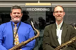 SAX YOU UP: Dave Becker (left) and Ron McCarley play the SLO Jazz Fed’s Saxophone Summit on Feb. 12 in Morro Bay’s The Siren. - PHOTO COURTESY OF DAVE BECKER AND RON MCCARLEY