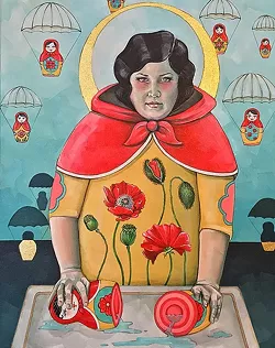 LIKE AN ONION: The series of nesting dolls show “different sections of the same person,” says artist Lena Rushing. - IMAGE COURTESY OF LENA RUSHING