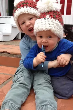 Zev (with his little brother)