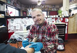 INK CREATOR:  Keith Duggan with Ink Dynasty is the best tattoo artist in SLO County, so there&rsquo;s definitely a wait list for appointments! - PHOTO BY JAYSON MELLOM