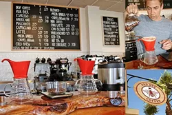 CRAFT BUZZ : Pour over coffee isn’t a common sell in Grover Beach, but thanks to Red Bee Coffee, you can now enjoy an expertly brewed cup just a few blocks from the beach. - PHOTOS BY HAYLEY THOMAS CAIN