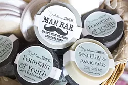 SPECIALTY SOAPS: Worried about wrinkles, oily skin, or beard maintenance? There’s a bar of soap for that at Artisan Soapery in Morro Bay. - PHOTO BY JAYSON MELLOM
