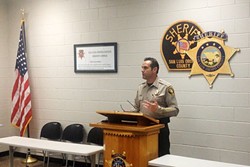 ANOTHER DEATH:  Sheriff Ian Parkinson (pictured) adressed concerns over deaths in the county jail at an April 13 news conference. - PHOTO BY CHRIS MCGUINNESS