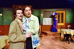 TALENT: Back in 2014, PCPA alumni Cameron Rose and Toby Tropper starred as Albert Einstein and Pablo Picasso in the theater’s production of 'Picasso at the Lapin Agile.' They were the first guest actors to be paid in the theater’s history. - PHOTO COURTESY OF SLO REPERTORY THEATRE