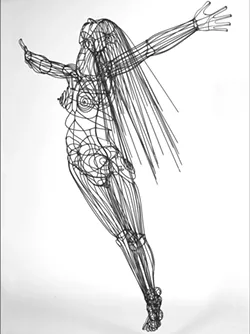 MOVING TO THE MUSIC A woman is caught mid flight in artist Michael Reddell’s sculptural piece, Flying Figure. - IMAGE COURTESY OF MICHAEL REDDELL