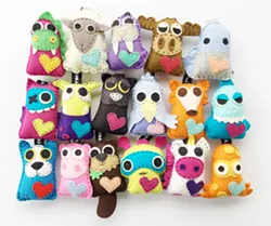 GOTTA STITCH 'EM ALL With two new critters released every month, the number of TubbyWubby kits to sew is limitless. - PHOTO COURTESY OF REBECCA RUGGLES