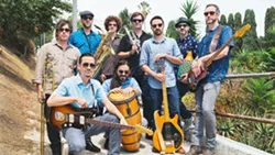 SWAP TUNES Jungle Fire plays Tooth & Nail Winery after a SLO Record Swap pop-up event on Saturday, Sept. 9. - PHOTO COURTESY OF DURAN CASTRO