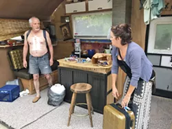20 YEARS LATER After leaving her husband Ulysses (Tom Ammon) in the middle of the night years ago, Emma (Jenny Shaheen) tracks him down in a trailer park in Colorado. - PHOTO COURTESY OF WINE COUNTRY THEATRE