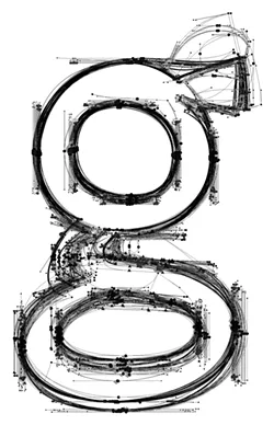 IN PROGRESS Here, one can see Nina Stössinger's process for creating her Nordvest font, which translates to Northwest. - IMAGE COURTESY OF NINA STÖSSINGER