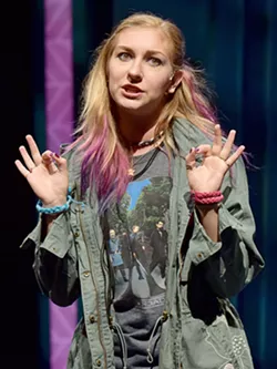 HOMETOWN GIRL Molly Dobbs, who plays Ellie in PCPA's production of Freaky Friday, shines as a worried mother in the body of her teenage daughter. - PHOTO COURTESY OF LUIS ESCOBAR REFLECTIONS PHOTOGRAPHY STUDIO
