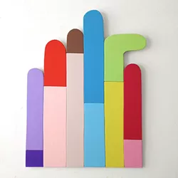 WHIMSICAL Manhattan artist Bill Weiss spends winters in Los Osos and crafts abstract pieces like Arrival, which is acrylic on cut and layered wood panel. Weiss pulled together a few East Coast artist friends to bring the Selections: NYC exhibit to SLOMA. - PHOTO COURTESY OF BILL WEISS