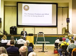 BUDGET PROBS SLO will look at introducing new taxes and making budget cuts to address an $8.9 million project budget shortfall due to pension costs. - FILE PHOTO