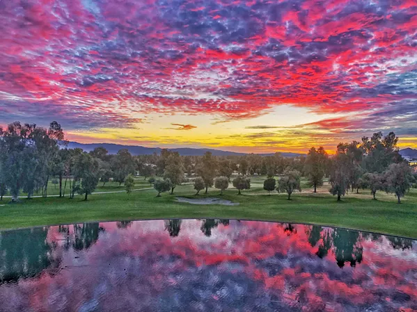 SUNRISE SPECTACULAR This dazzling show was the view from our condo deck on our first morning in Rancho Mirage. - PHOTO BY GLEN STARKEY
