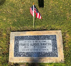OLD BLUE EYES We found Frank Sinatra’s grave at the Desert Memorial Park in Cathedral City. - PHOTO BY GLEN STARKEY