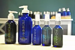 BLUE BEAUTY Poppy Products based in Morro Bay focuses on all natural ingredients for skin care without the preservatives or chemicals. - PHOTO BY CAMILLIA LANHAM