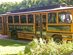 MAGIC BUS A trolley bus got us from place to place during the 2018 Walking with Giants Tour. - PHOTO COURTESY OF WESTON SCOTT