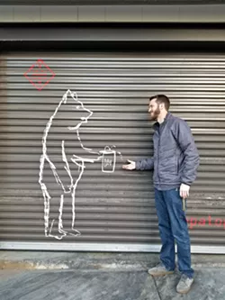 COLD BREWS Walking around Ventura near the pier took us to Topa Topa Brewing Company, which has the best mural of a bear enjoying a cold one. - PHOTO BY KAREN GARCIA