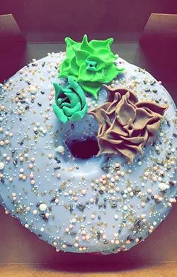 DOUGHNUT ART More and more brides and grooms are choosing doughnuts for their weddings, and several shops in SLO County can custom design their sweet treats for the occasion. - PHOTO COURTESY OF SONDRA WILLIAMS