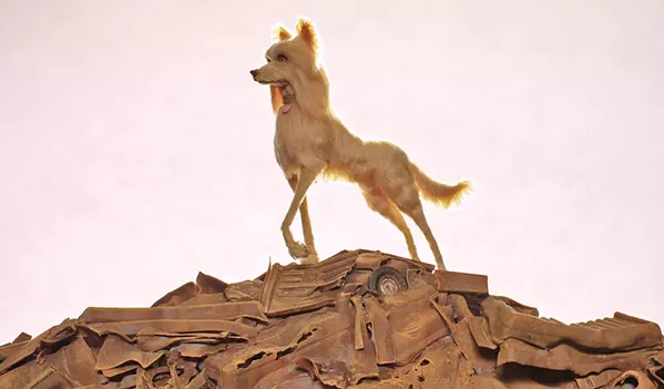 SHOW DOG Nutmeg (voiced by Scarlett Johansson) encourages the reluctant dogs of Trash Island to help a little boy find his beloved pet. - PHOTOS COURTESY OF AMERICAN EMPIRICAL PICTURES