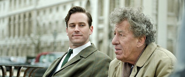 A MOMENT IN TIME James Lord (Armie Hammer, left) sits for a painting by his artist friend Alberto Giacometti (Geoffrey Rush) in Final Portrait. - PHOTO COURTESY OF SONY PICTURES CLASSICS