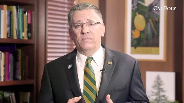 ANOTHER INCIDENT Cal Poly President Jeffrey Armstrong informed students and staff of a second incident of a student wearing blackface in a May 4 video. - IMAGE COURTESY OF CAL POLY SLO